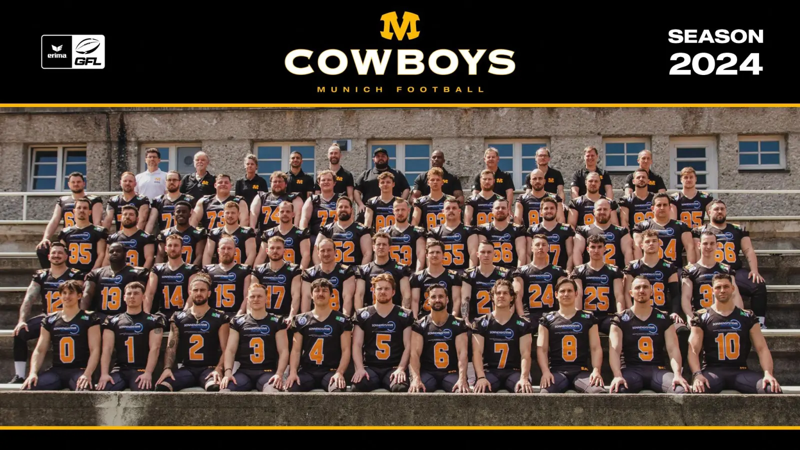 Das GFL-Team der Munich Cowboys rund um Headcoach Christos Lambropoulos  (Foto: mc)