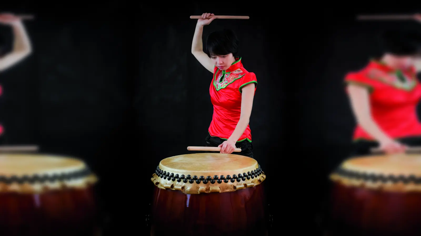Die Musikerin Xu Ping wird an der großen chinesischen Trommel spielen. (Foto: Fang Yuan)