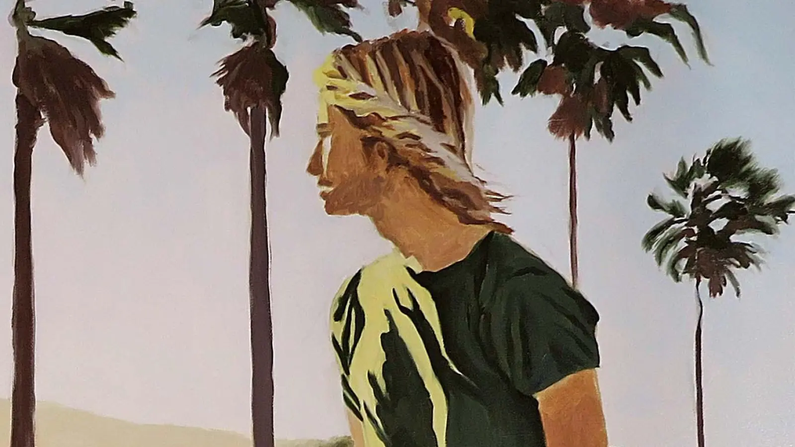 Sonne und Licht: Das Gemälde der Künstlerin Karine Bartoli zeigt einen Skater am Strand. (Foto: Karine Bartoli )