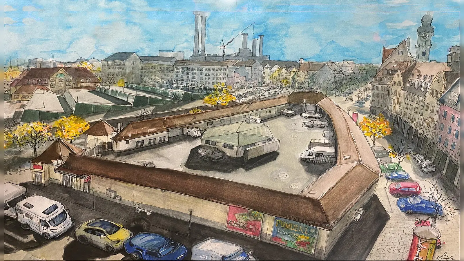 Die Sortieranlage des Großmarkts hat Lisa Böll hier festgehalten. (Foto: Lisa Böll)