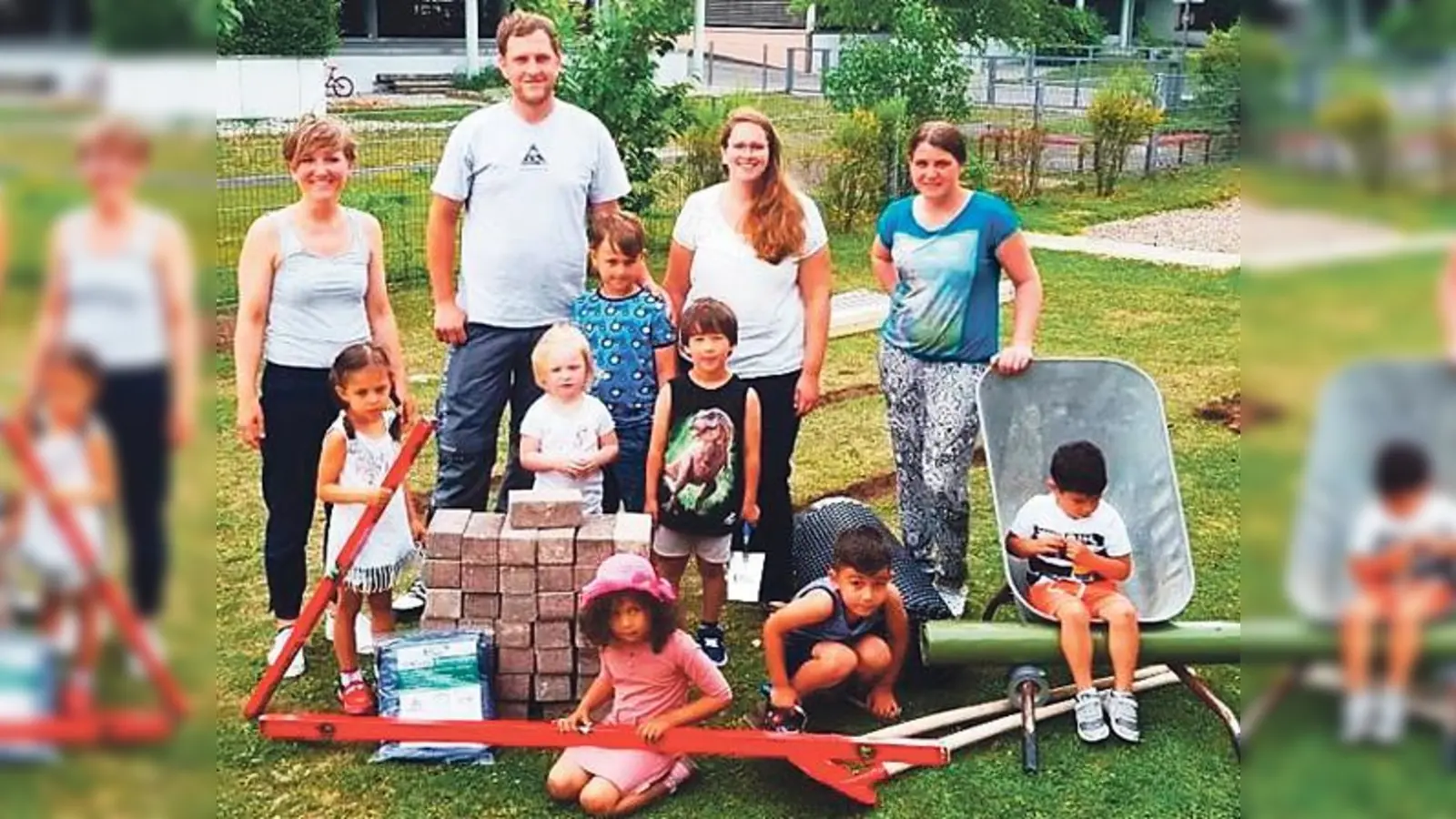 Hier entsteht ein Hochbeet.	 (Foto: Diakonie Hasenbergl)