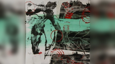 „Der Spieler”, 25x25 cm, Monotypie aus dem Jahr 2016. (Foto: Ulrike Gerd Hartmann)