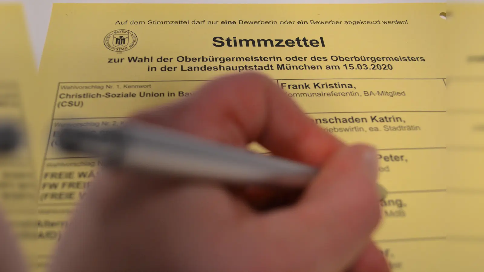 Am Sonntag, 15. März wählen die Münchner ihren neuen Oberbürgermeister. (Foto: ar)