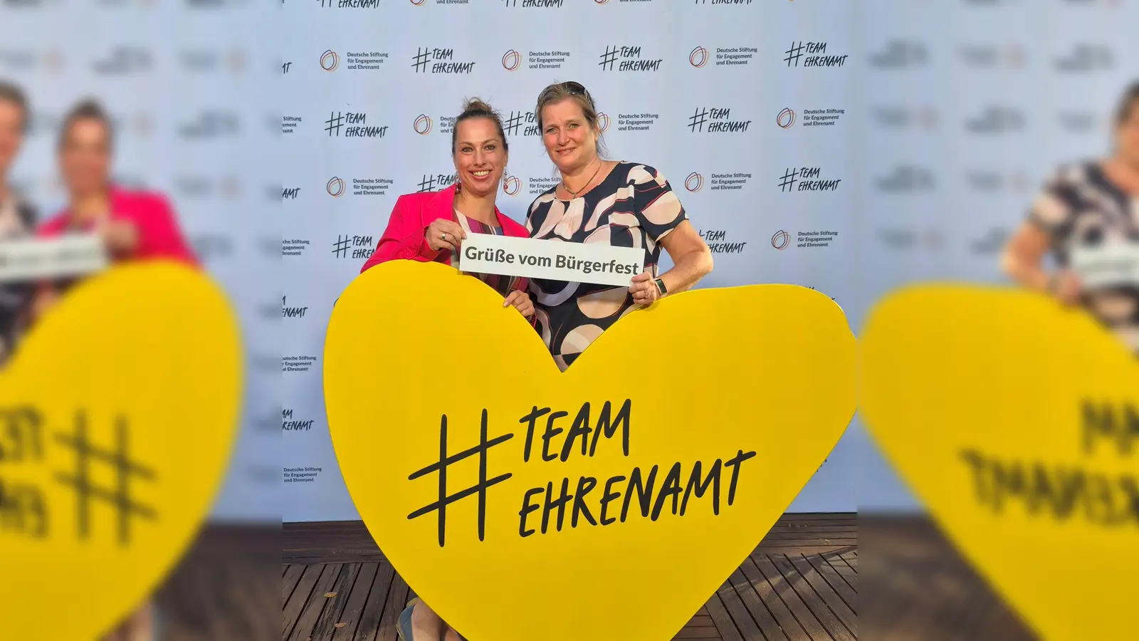 Sabine Spieler und Nicole Hüppauf vom Verein für Lebensmittelrettung und gegen Ressourcenverschwendung e.V. wurden für ihre Verdienste zum Ehrenamtsfest des Bundespräsidenten eingeladen.  (Foto: Privat)