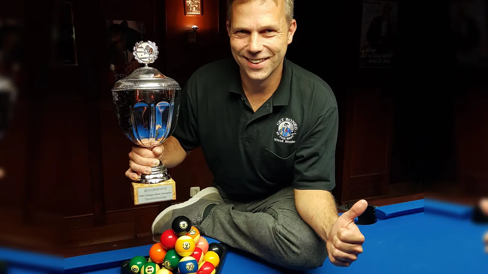 Der Vereinsmeister der Markt Schwabener Billard-Truppe heißt Thomas Deuter. (Foto: PBC College Markt Schwaben)