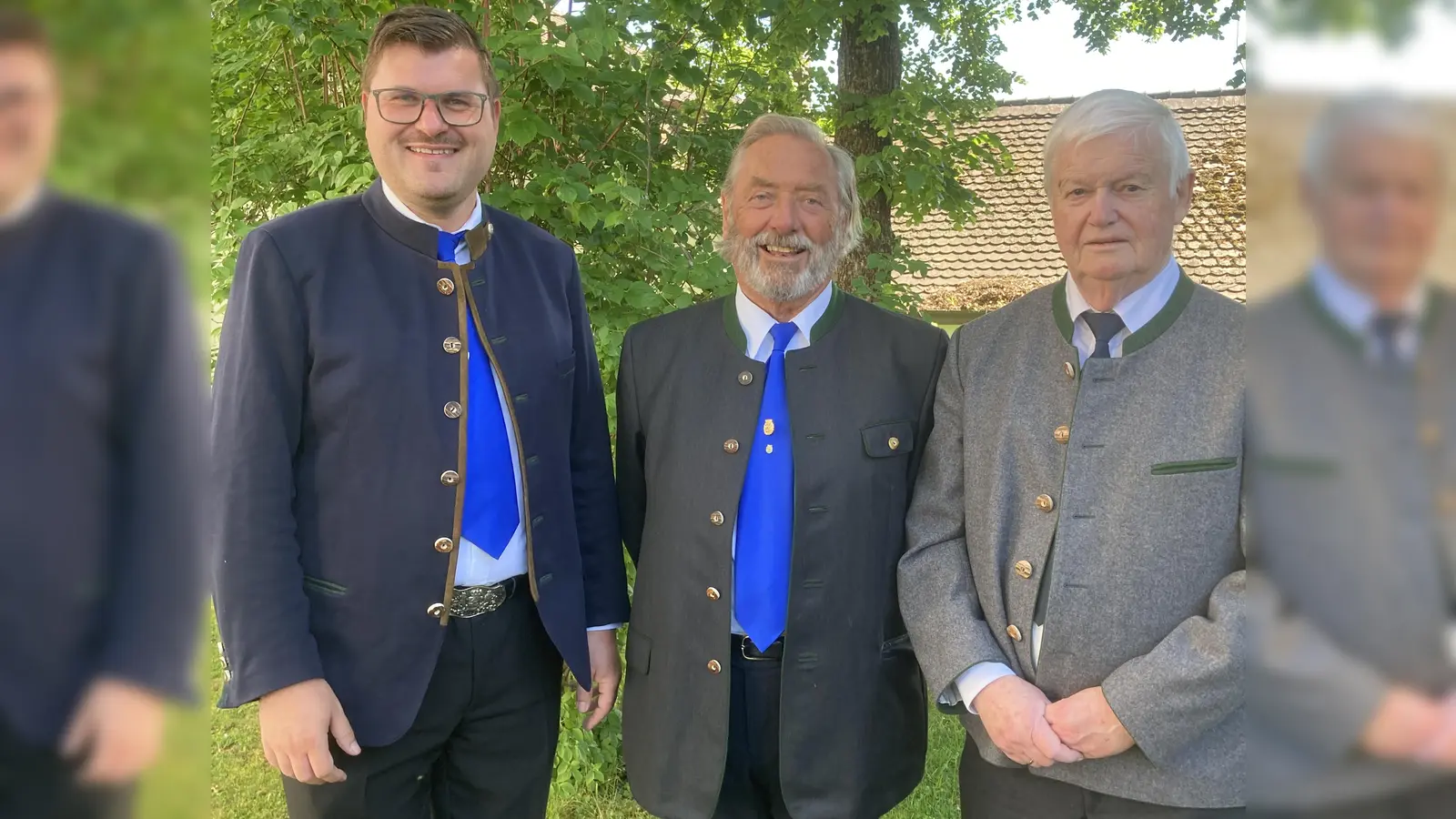 Laden zum Festkonzert ein: Der Vorstand des Männergesangsvereins Germania Aubing von links: Sebastian Kriesel, Helmut Pfundstein und Josef Fürst. (Foto: MGV Germania Aubing)