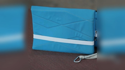 Eine klasse Idee. Produkte aus alten Flughafenfahnen. (Foto: R. Eltrop)