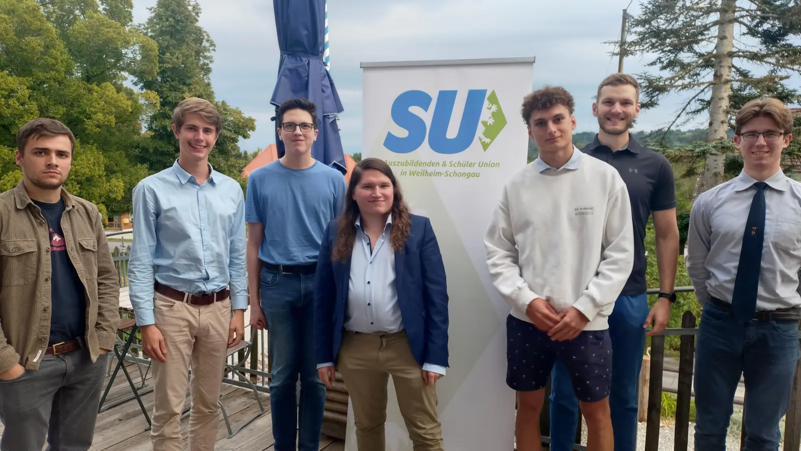 Der Kreisvorstand der Schüler- und Auszubildenden-Union Weilheim-Schongau (v.l.): Vinzent Schiessler, Ferdinand Pfeifer, Sebastian Schmatz, Rudolf Juergens, Jonas Kraus, Benedikt Widder und Maximilian Ludwig. (Foto: Juergens)