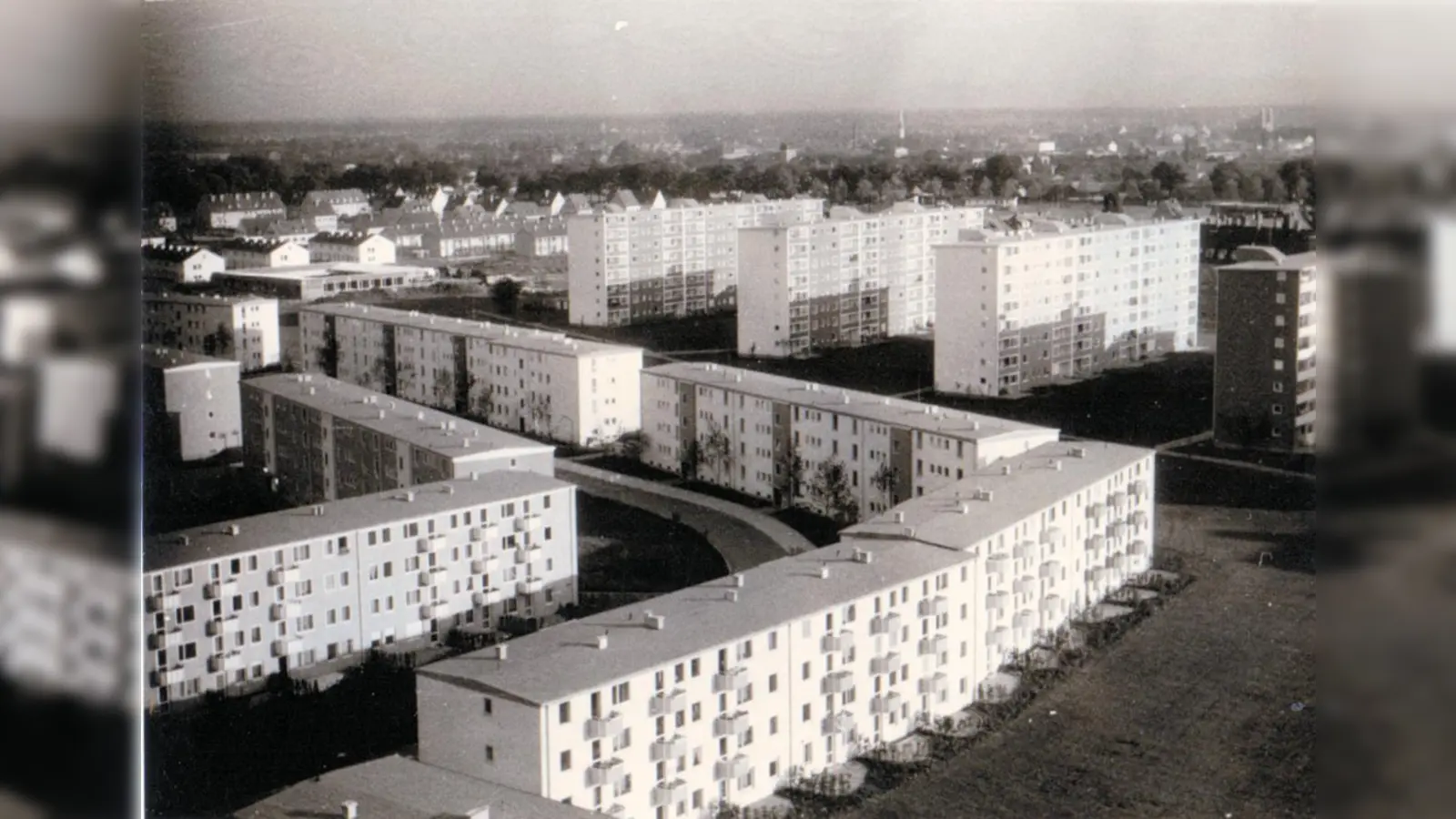 Die Parkstadt Bogenhausen im Jahr 1954. Im Vordergrund ist die Beblostraße zu erkennen. (Foto: privat)