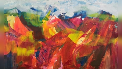  „Bewegte Zeit – Bewegtes Land“ von Margret Kube. (Foto: Kube)