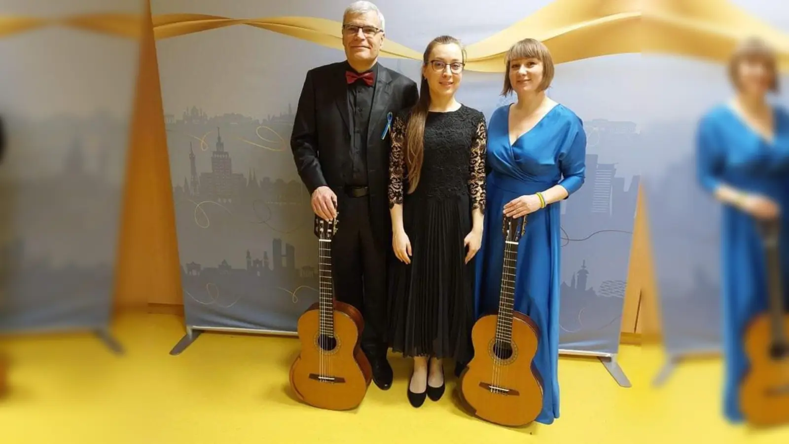Prof. Volodymyr Dotsenko, seine Frau Prof. Viktoriia Tkachenko und Tochter Olha Dotsenko geben unter dem Motto „Classic Advent” Konzerte in der Adventszeit. (Foto: privat)