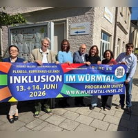 Freuen sich auf die Inklusions-Veranstaltung (v.l.): Ochmaa Göbel (Inklusionsbeauftragte Gräfelfing), Fritz Haugg (Referent für Menschen mit Behinderungen Planegg), Astrid Lohrer (Krailling), Günter Roll (Inklusionsbeauftragter Gräfelfing), Anna Tangerding (Sozialnetz Würmtal-Insel), Christine Schwarz (Gautinger Insel) sowie Felix Kempf (Bürgermeister Planegg). (Foto: Sozialnetz Würmtal-Insel)