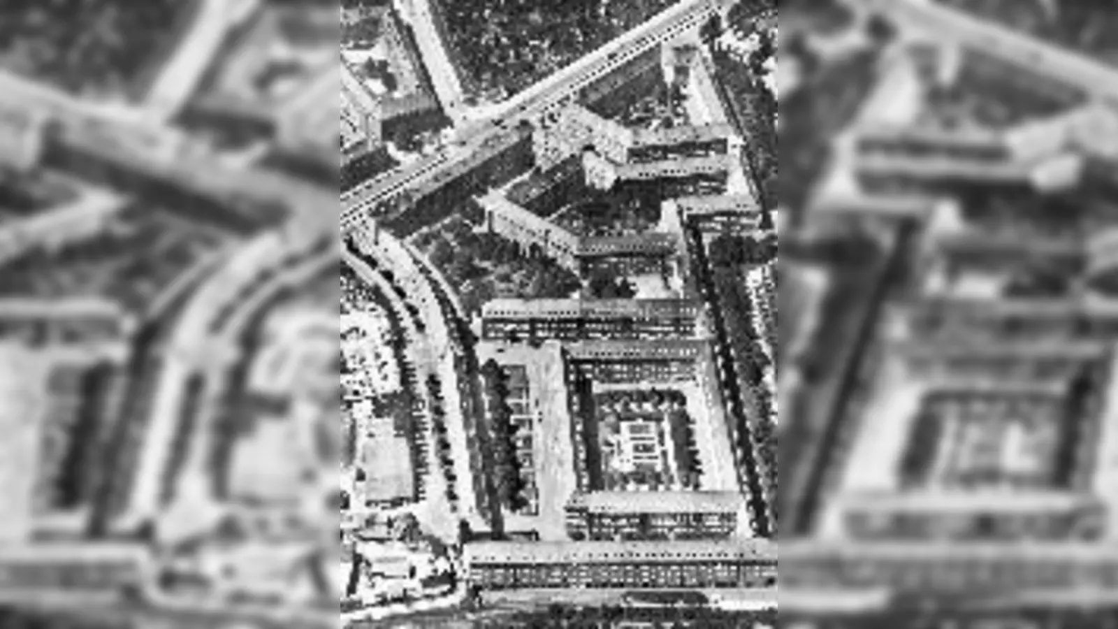 Die Borstei von oben, wie sie 1958 aussah  wenig befahren.	 (Foto: Buchendorfer Verlag)