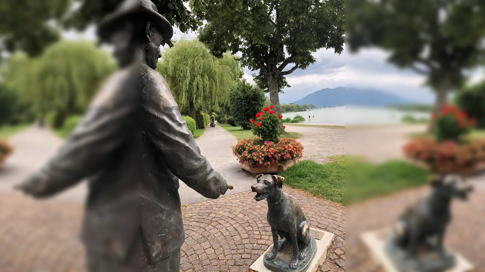 Eine Statue erinnert an die Zeit, in der Thomas Mann am Tegernsee Urlaub gemacht hat.  (Foto: hw)