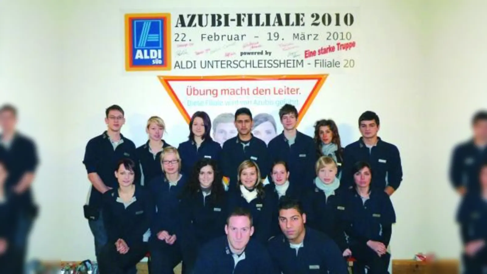 Übung macht den Leiter - 16 Auszubildende der ALDI SÜD Gesellschaft Geisenfeld konnten beim ALDI Azubi-Projekt in Unterschleißheim ihre Führungsqualitäten unter Beweis stellen. (Foto: pi)
