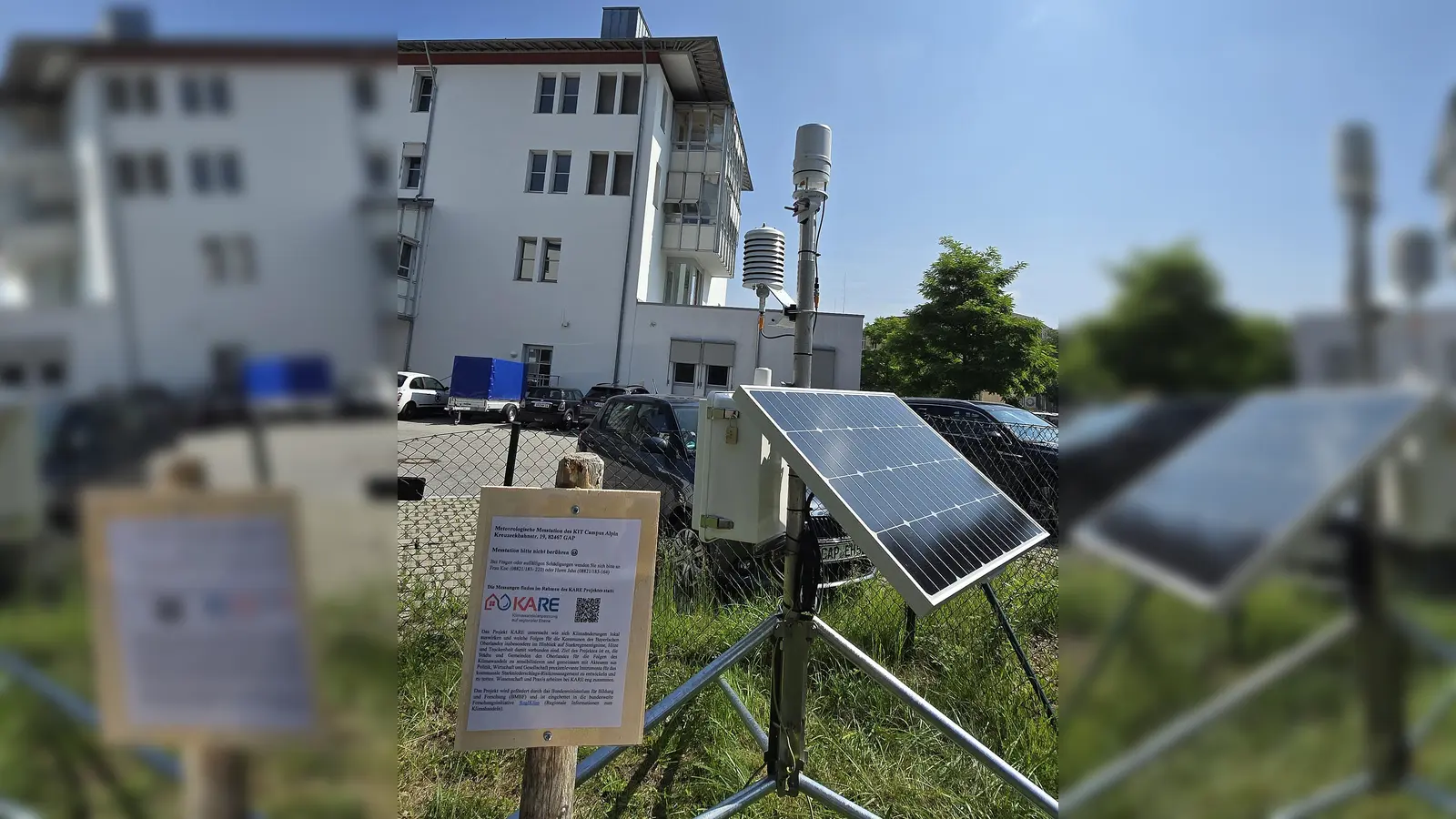 Die Wetter-Messstation am Krankenhaus. (Foto: Stadt Weilheim i.OB)