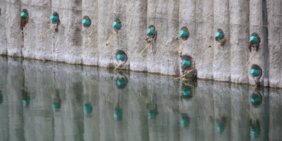 Das Sendlinger Loch: Die Anker (grün), die die Grubenwände stabil halten, haben ihre Nutzungsdauer inzwischen überschritten. (Foto: job)
