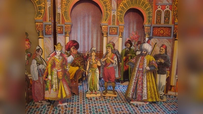 Eine fast vergessene Form der Theaterkunst ist demnächst im Bürgerpark Oberföhring zu bewundern: Papirniks Papiertheater möchte das Publikum zum Beispiel mit dem orientalischen Märchen „Abu Hassan“ verzaubern. (Foto: VA)