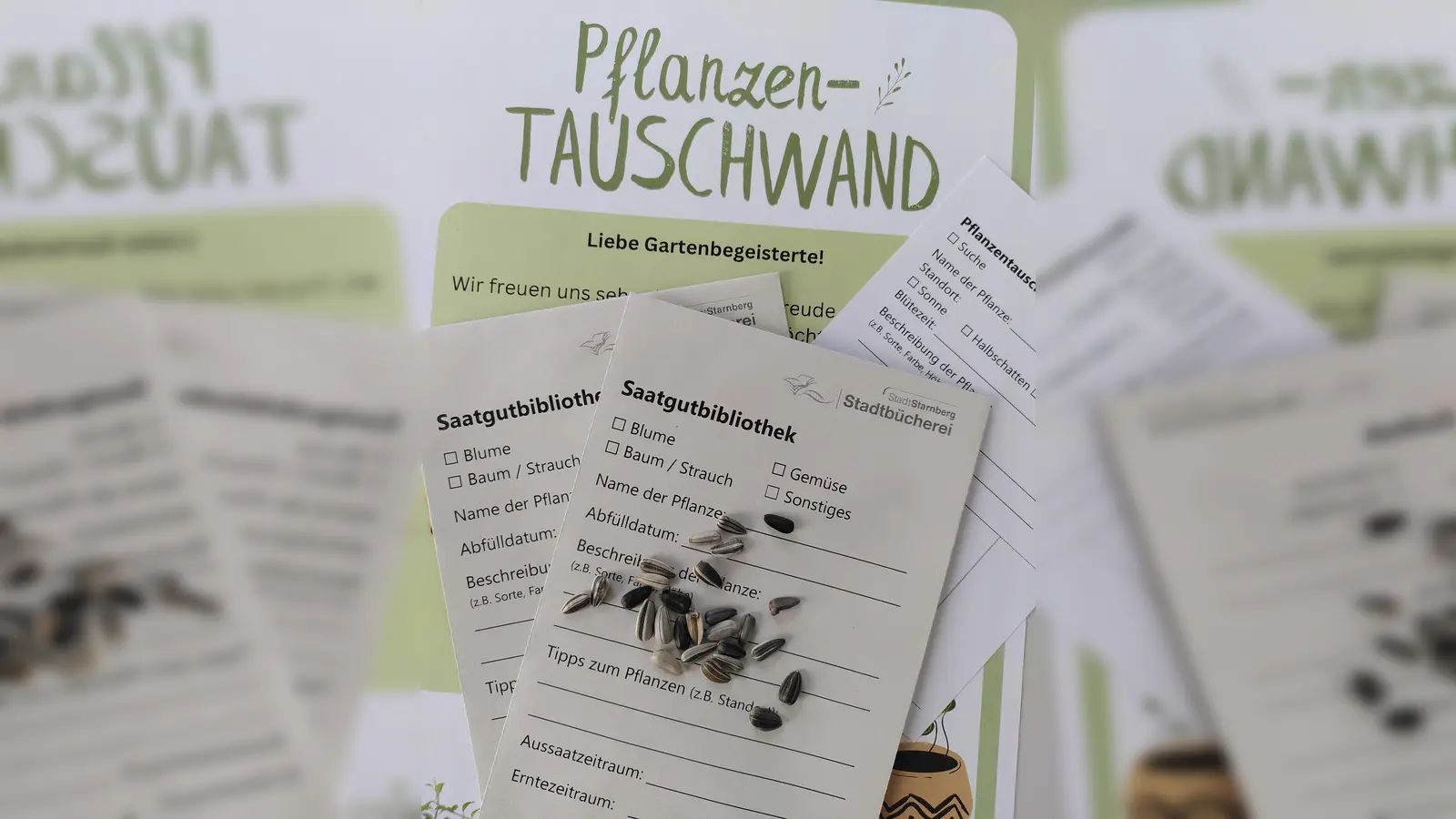 In der Saatgutbibliothek können sich Gartenliebhaber Umschläge mit Saatgut abholen. (Foto: Stadt Starnberg)