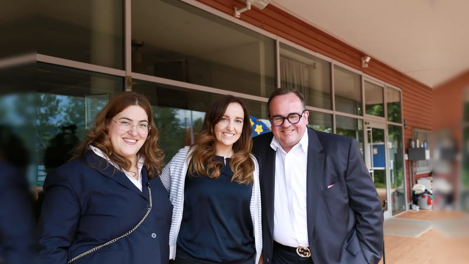 Europa feiern: v.l. Franziska Velte, stellv. Vorsitzende FU KV8, Tina Pickert, Spitzenkandidatin für Europa der CSU München und Clemens Baumgärtner, Wirtschaftsreferent der Stadt München..  (Foto: Dr. Paul Moch)