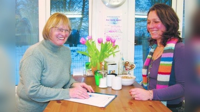 Die Kinderbeauftragte des BA Laim, Lisbeth Haas (links) und BA-Mitglied Stefanie Junggunst hatten Zeit, sich die Nöte und  Wünscher junger Leute anzuhören. (Foto: tg)