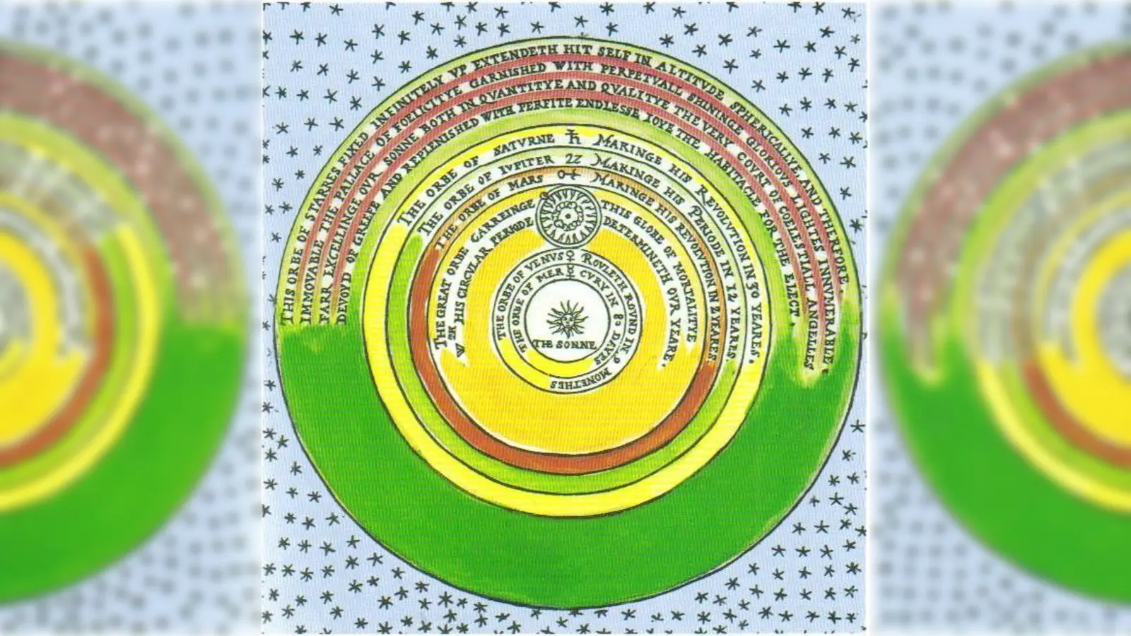 Illustration des kopernikanischen Universums aus Thomas Digges' Buch, erschienen im 16. Jahrhundert. (Foto: gemeinfrei)