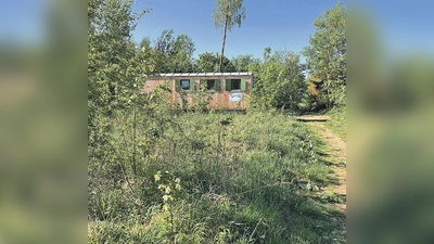 Die »Lärchenvilla«  das ist ein Waldbauwagen, der an einer Lichtung im Gruber Taxet steht.	 (Foto: VA)