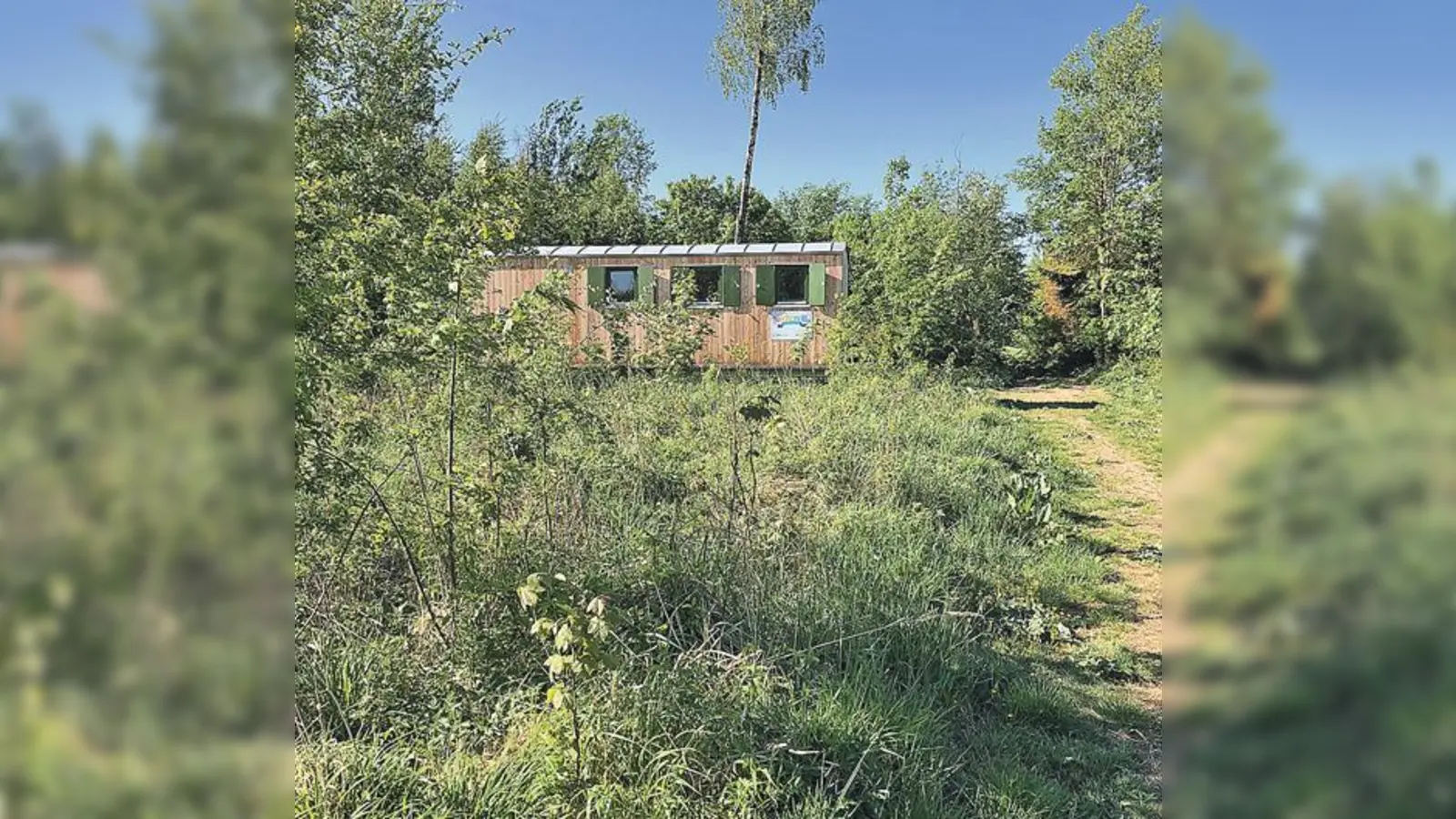 Die »Lärchenvilla«  das ist ein Waldbauwagen, der an einer Lichtung im Gruber Taxet steht.	 (Foto: VA)