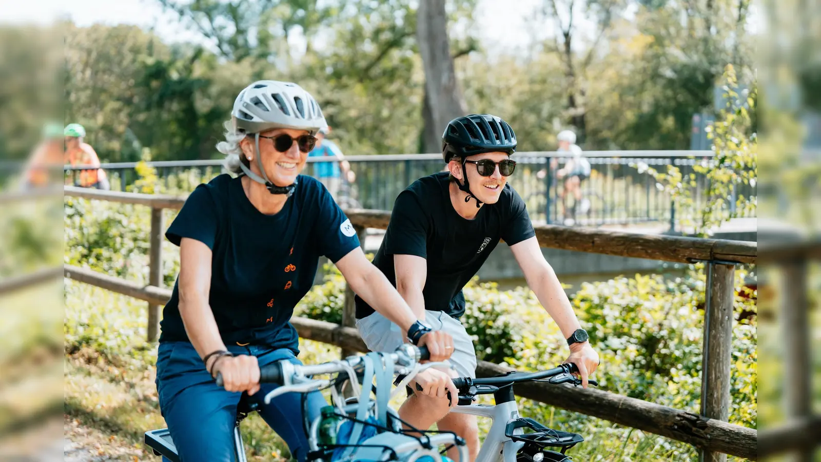So macht Stadtradeln richtig Spaß: Auf schönen Strecken entspannt in die Pedale treten und dabei viel Neues erfahren.  (Foto: Mobilitätsreferat München/ Schumann)