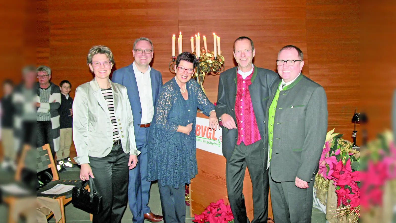 Dieses Bild entstand beim letzten Neujahrskonzert in 2020 mit Angela Wimmer, Olaf Grohmann, Sonja Mayer, Florian Ernstberger vom BVGL und dem stellvertretenden Landrat Otto Bußjäger (v.l.). (Foto: us)