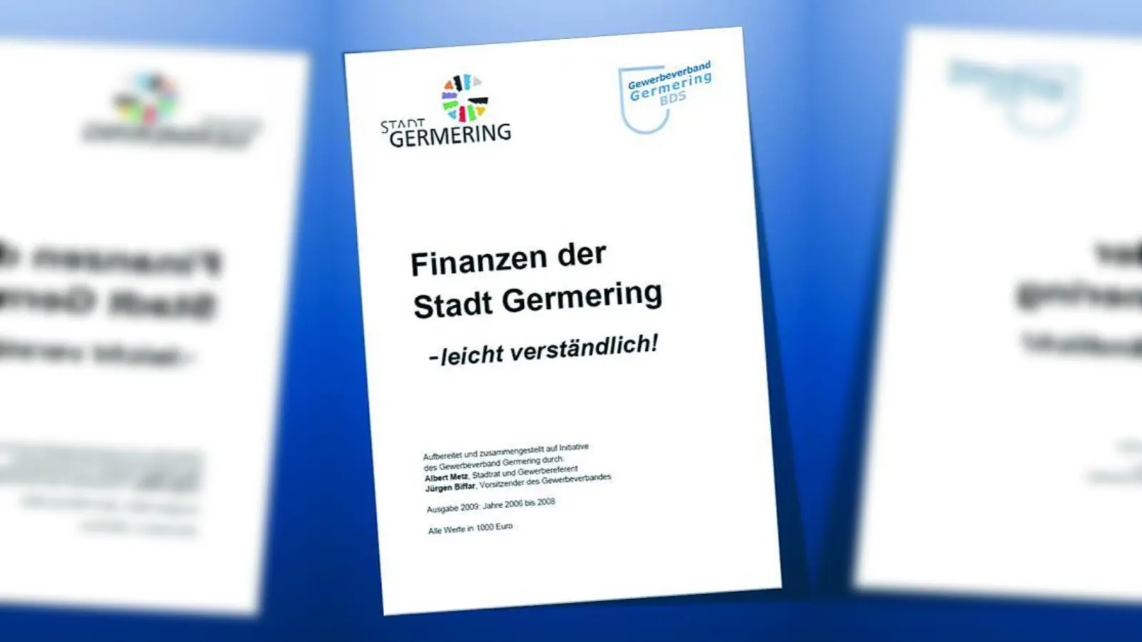 Die neue Broschüre des Germeringer Gewerbeverbandes mit dem Thema „Finanzen der Stadt Germering - leicht verständlich!” kann ab sofort von der Homepage des Gewerbeverbands heruntergeladen werden. (Foto: pi)
