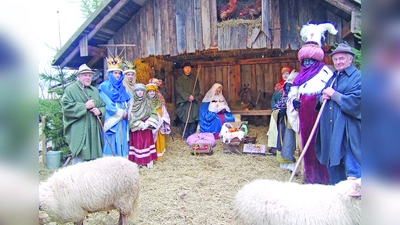 Die „lebende Krippe” (hier ein Archivfoto aus Andechs) ist das Highlight des Andechser Christkindlmarkts. (Foto: Gemeinde Andechs)