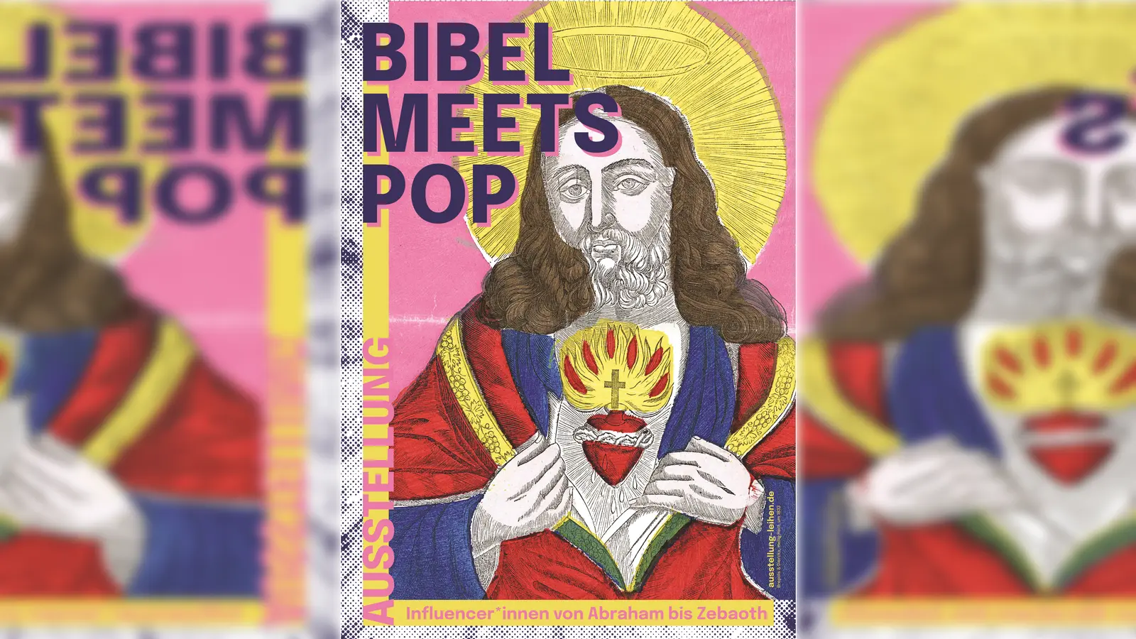 Die Plakatausstellung „Bibel meets Pop” ist bis 27. März in der Galerie eigenArt zu sehen. (Foto: Lintl)