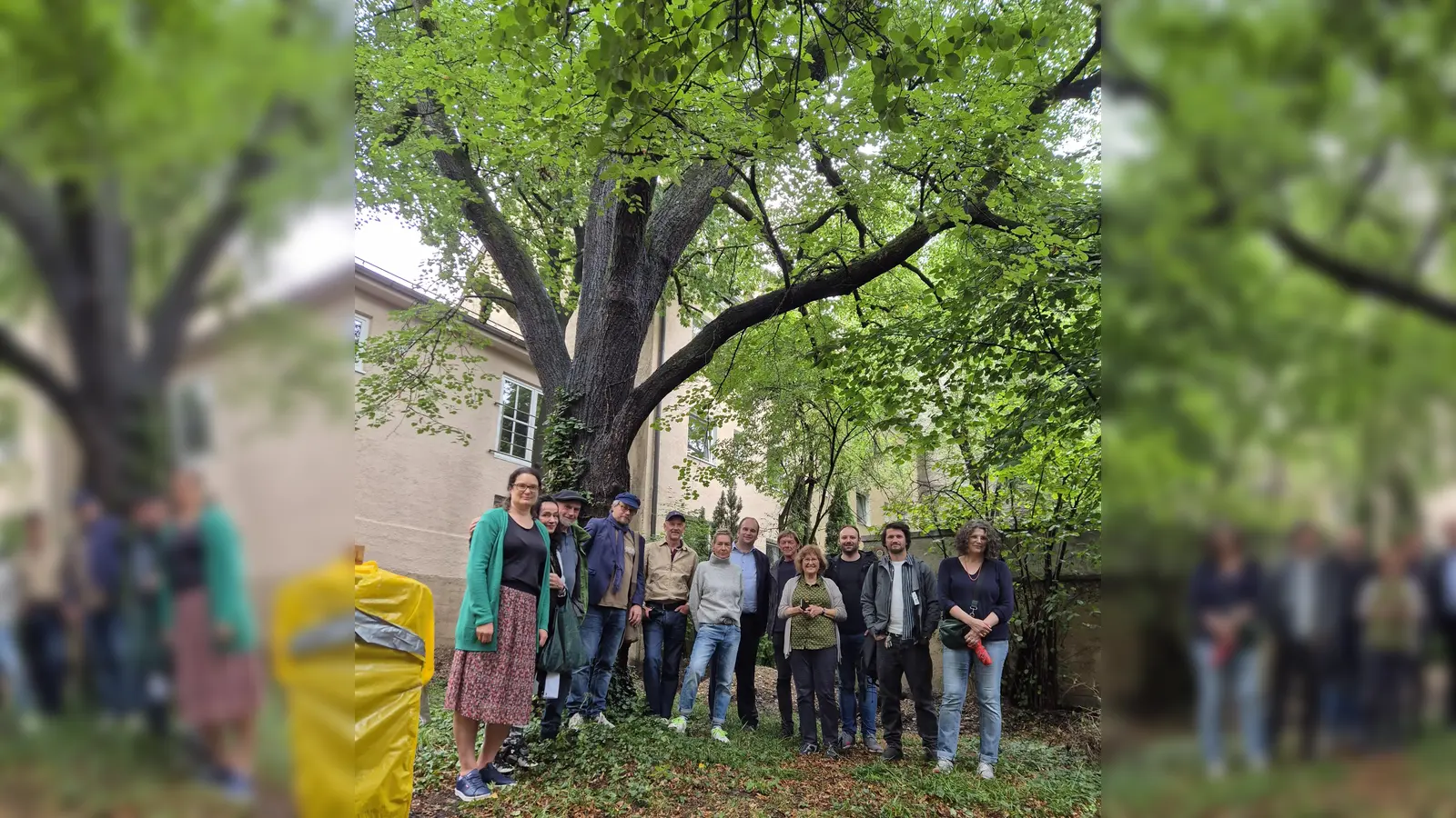 Mit MdB Sebastian Roloff haben sich die Fraktionssprecherin im Bezirksausschuss, Louisa Pehle, Mieterbeirat Philip Fickel und das SPD-Fraktionsmitglied Christine Depta ein Bild von der Lage in der Lindenschmitstraße gemacht. (Foto: job)