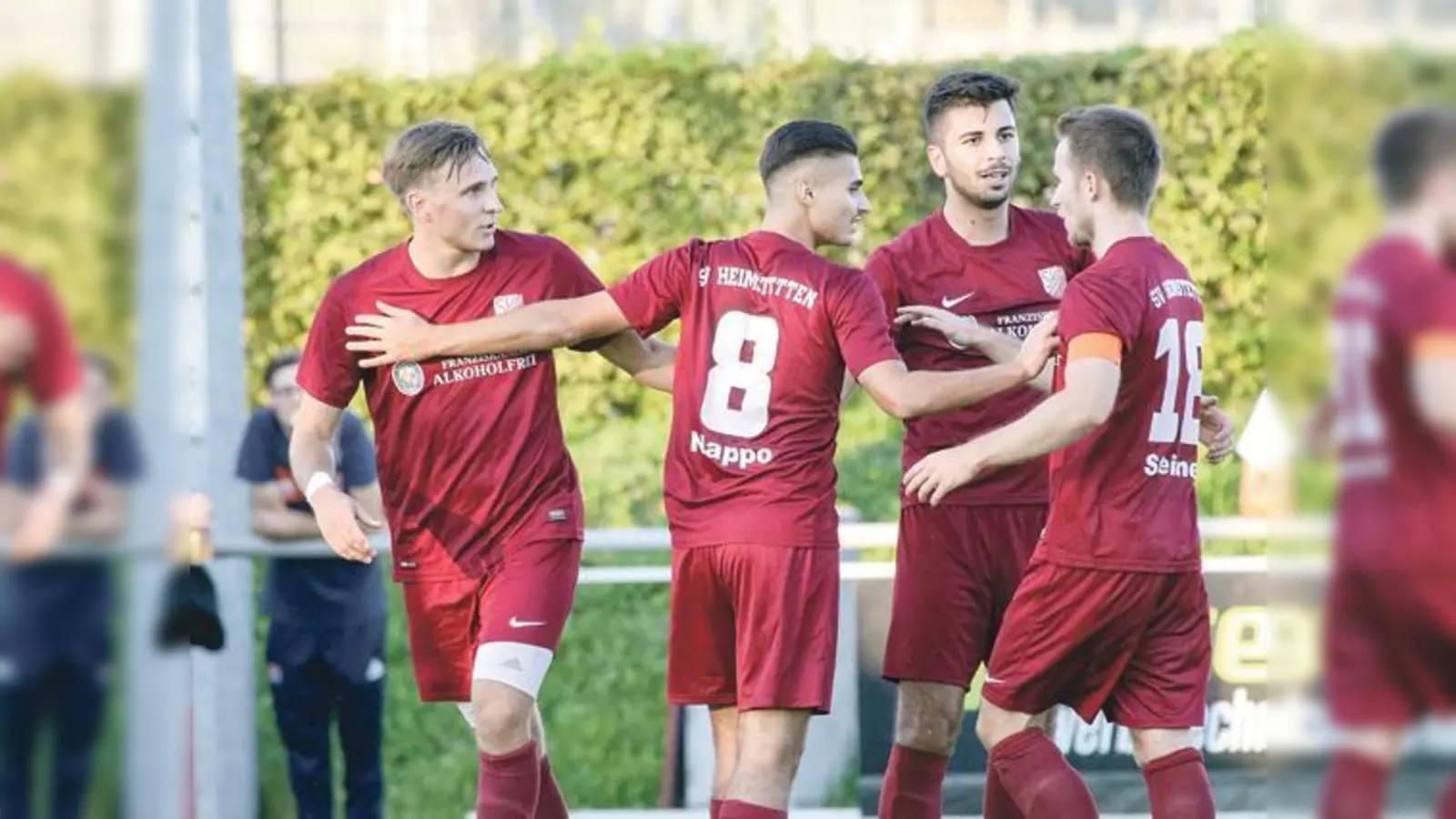 Sebastiano Nappo (Mitte) schoss in Kottern das 3:0  und Heimstetten damit in die Regionalliga.	 (Foto: Christian Riedel)