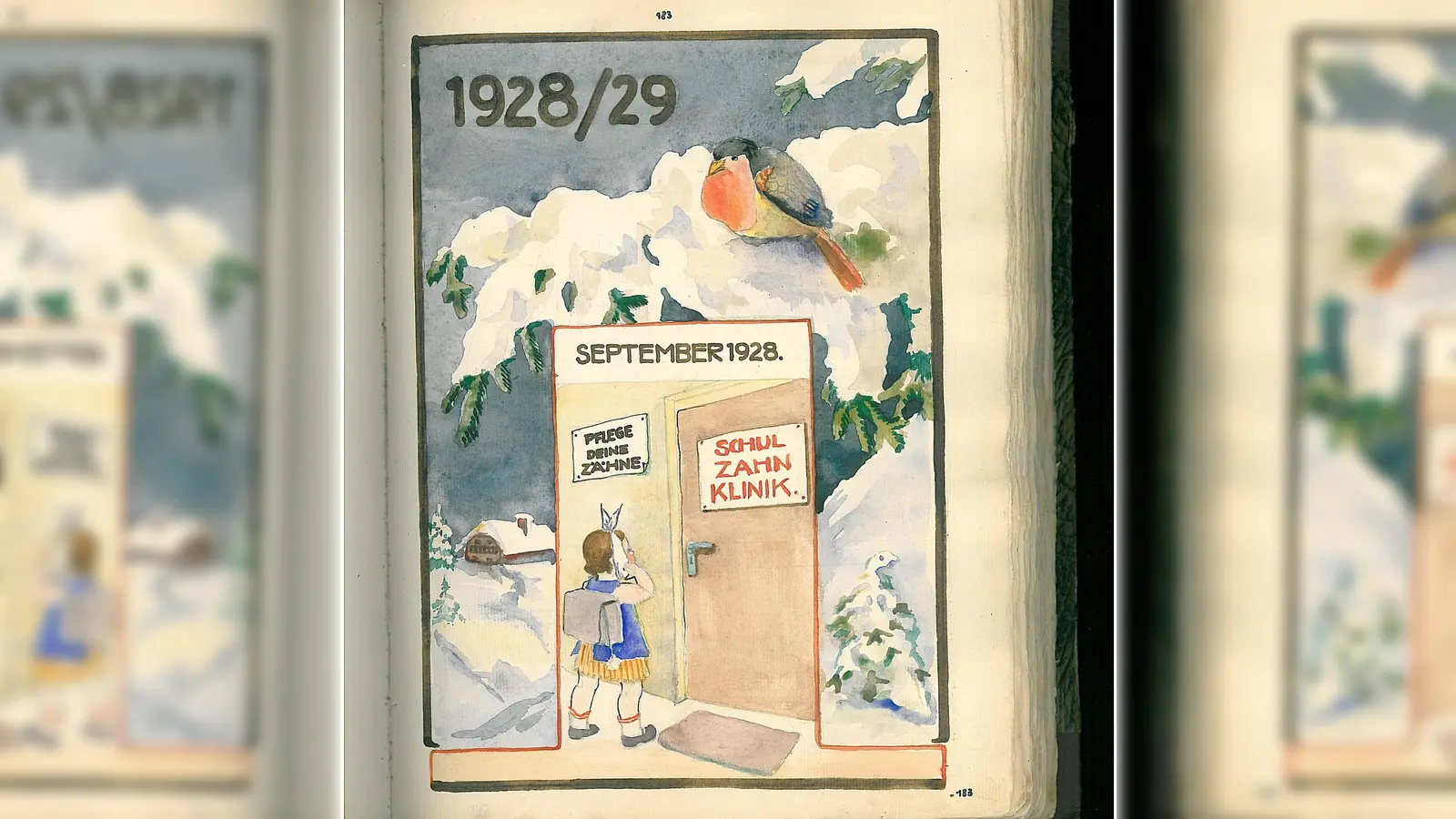 Liebevoll und sorgfältig sind die Jahresblätter der Chronik der Implerschule gestaltet. (Foto: Sch)