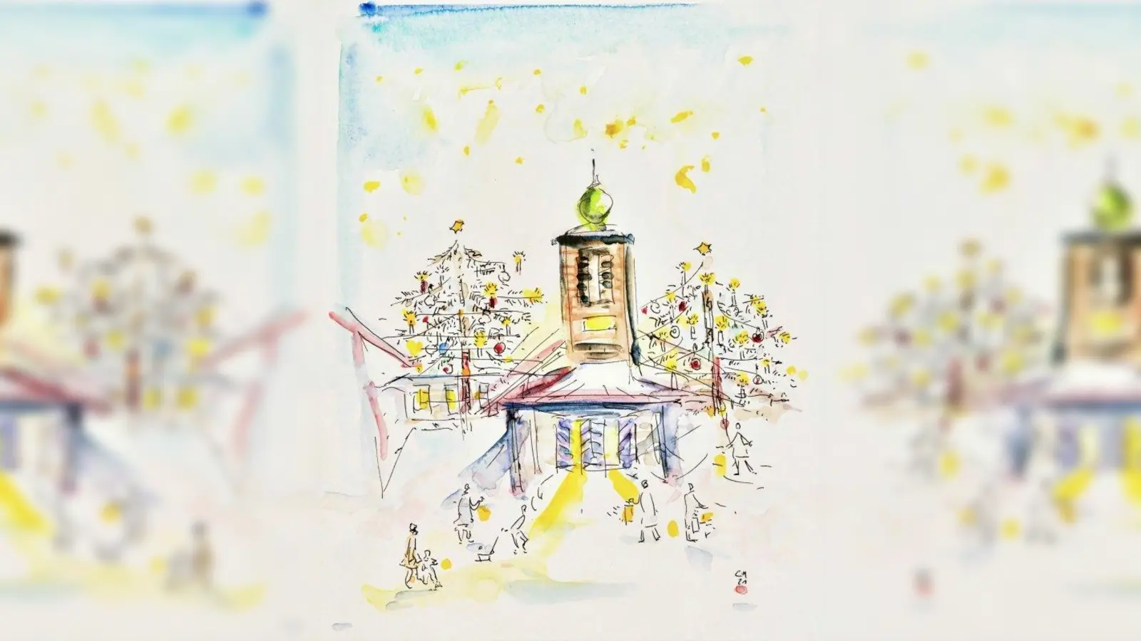 Ein Motiv der Kunstkarten ist auch die Christuskirche in Utting, die mit Hilfe der Aktion wieder aufgebaut werden soll. (Foto: Claudia Mann/Rotary Club Ammersee-Römerstraße)