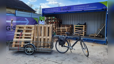 Der Upcycling-Container am Großmarktgelände. (Foto: Kommunalreferat)