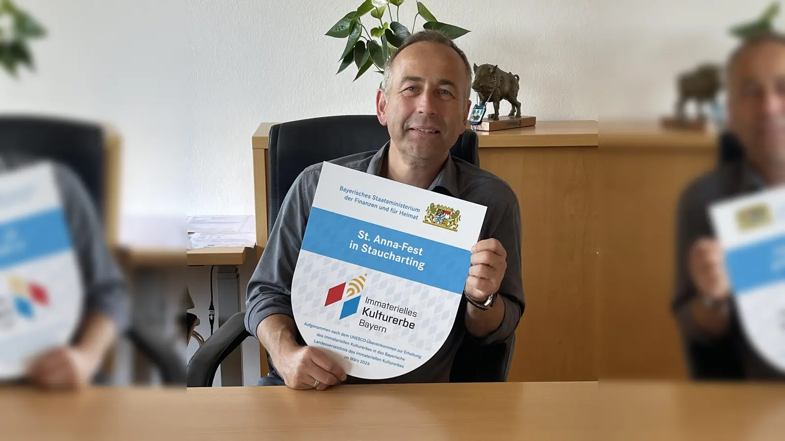 Bürgermeister Michael Hohenleitner schaut zufrieden auf die ersten 100 Tage seiner Amtszeit. In diese Zeit fiel auch die Ernennung des St.-Anna-Festes zum Immateriellen Kulturerbe in Bayern.  (Foto: hw)