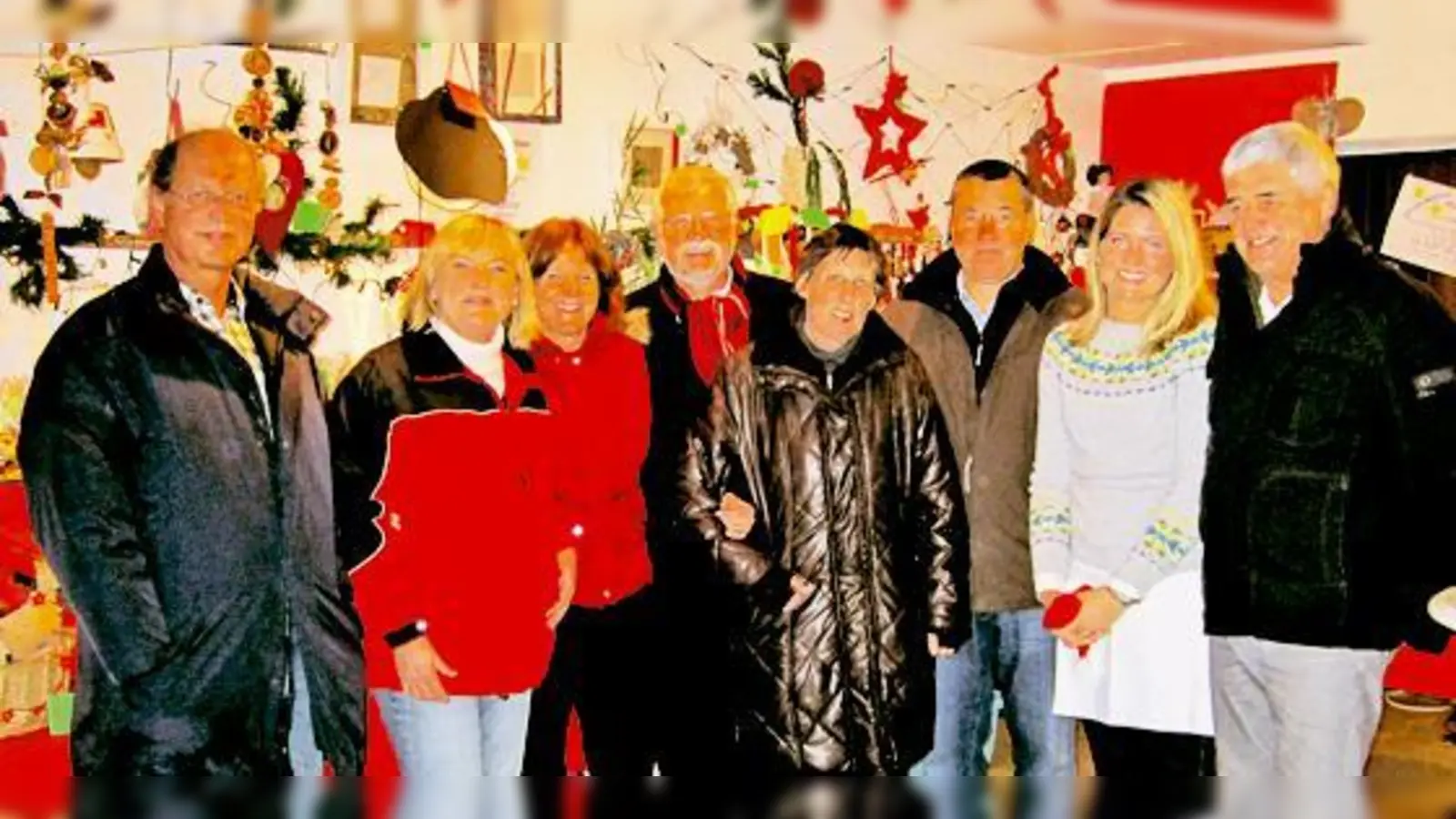 Herrmann und Marie-Luise Wagmüller, Angelika Frank, Helmut Dworzak, Christine und Ludwig Kaltenberger, Michelle und Lorenz Frank (von links).       	 (Foto: L. Kaltenberger)