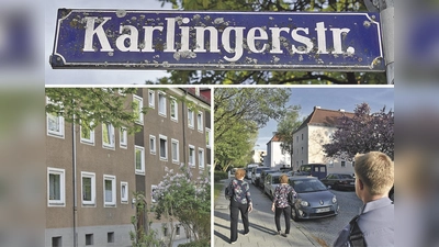 Einen ähnlichen theatralischen Spazierweg gab es bereits letztes Jahr in der Karlingerstraße in Moosach. (Foto: Daniel Mielcarek)