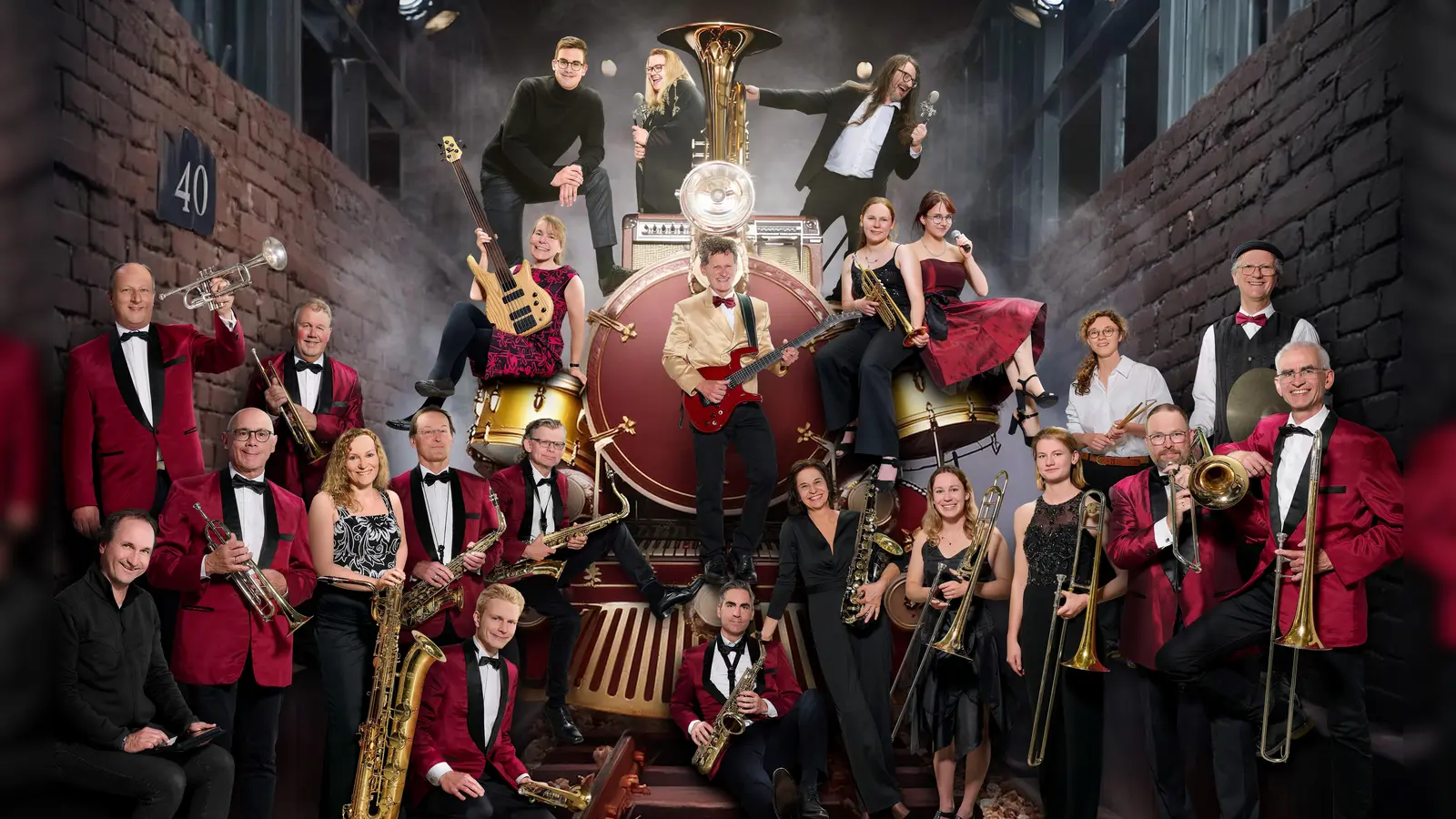 Die Bigband Mike´s Music Train spielt live im Kunstforum Arabellapark. (Foto: Mike´s Music Train)