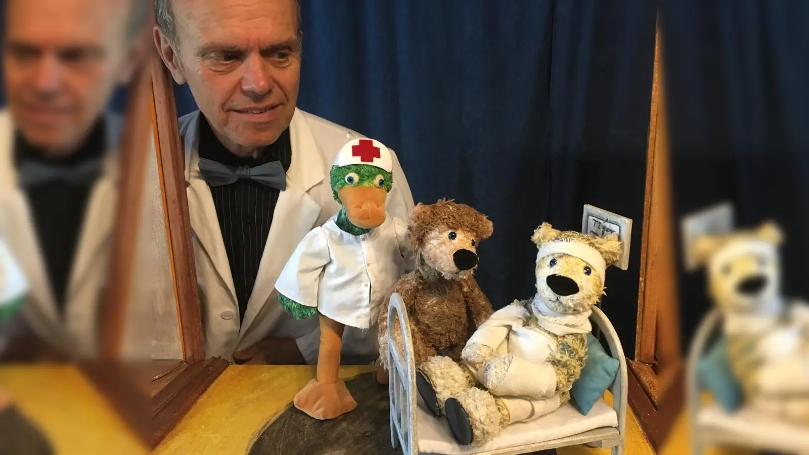 Das Blinklichter Theater spielt „Ich mach dich gesund, sagte der Bär“ nach Janoschs bekanntem Kinderbuch. (Foto: Blinklichter Theater Werner Ries)