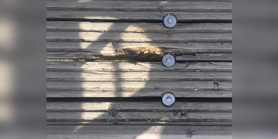 Kaputte Stellen Flauchersteg. (Foto: lsc)