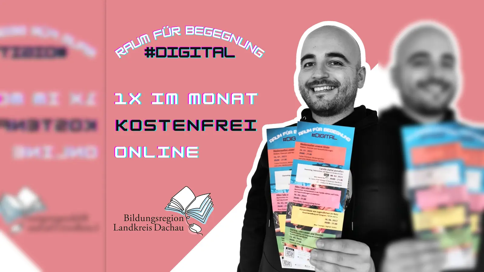 Bildungsmanager Dardan Kolic mit dem neuen Programm. (Foto: LA Dachau/Dardan Kolic)