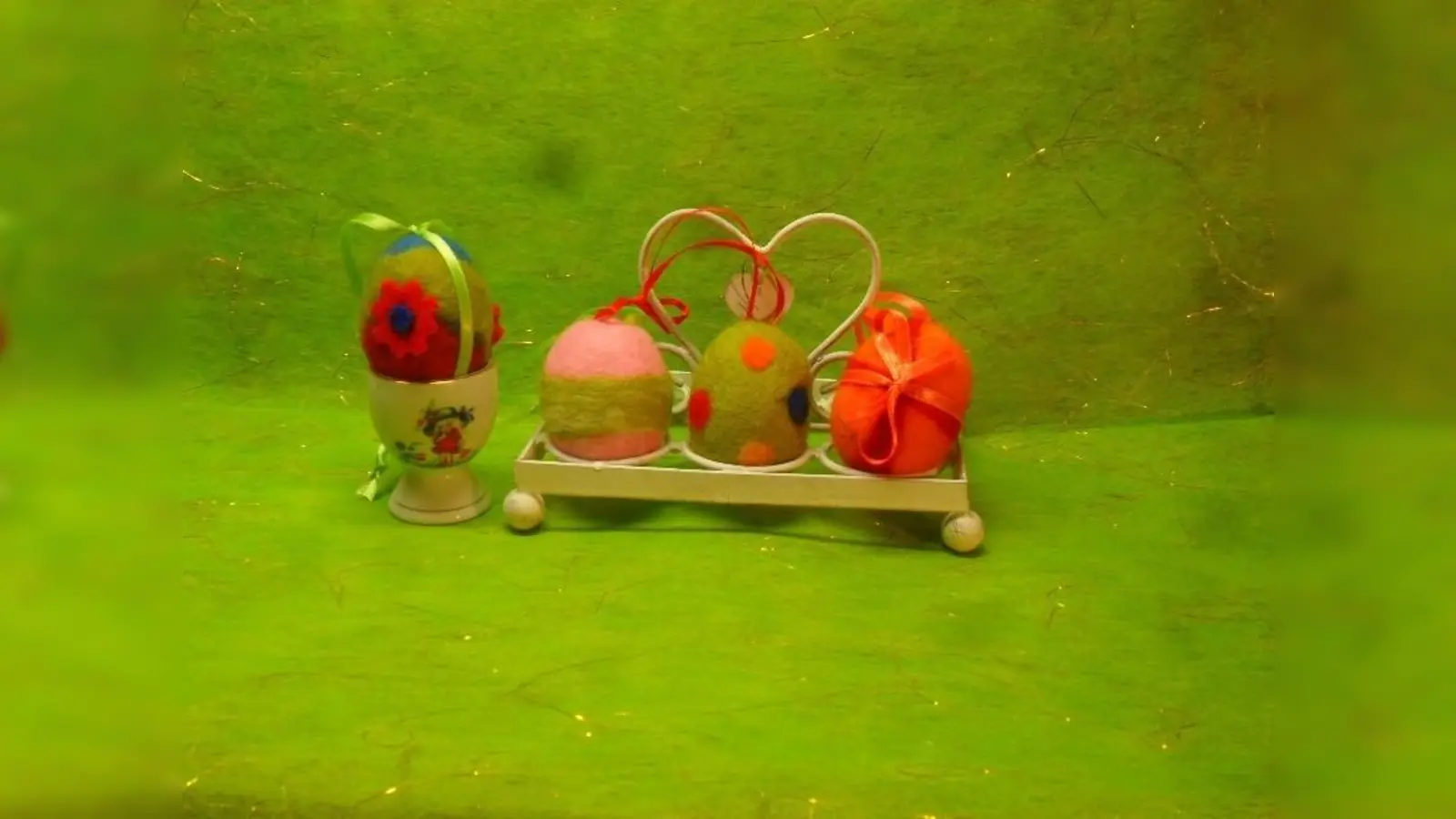 Bunte Ostereier aus Filz, eine tolle Idee. (Foto: Caritas KMB)