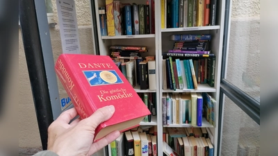 Die wohl berühmteste „Komödie” im Bücherschrank an der Tulbeckstraße. (Foto: job)
