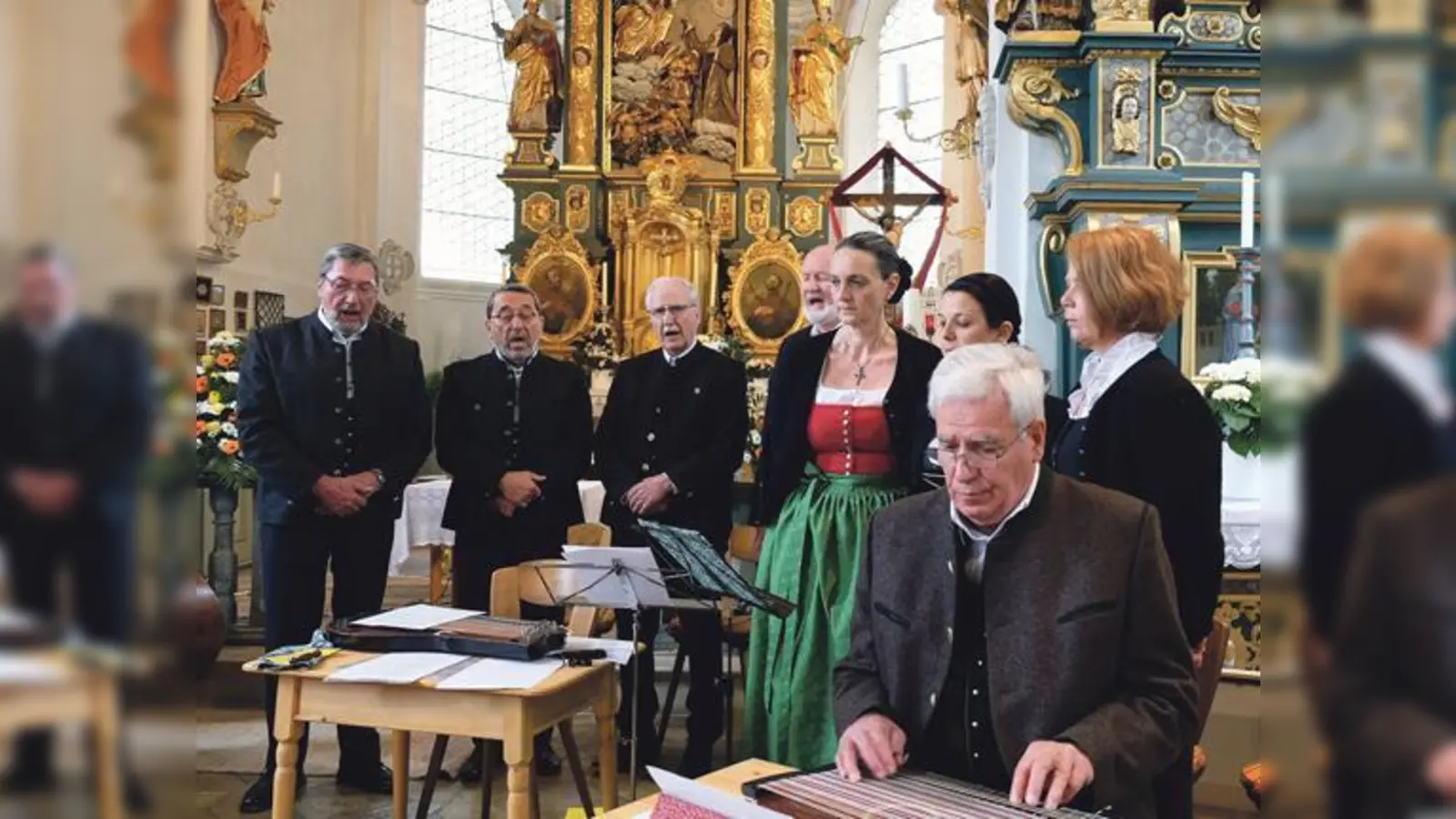 Der Grasbrunner Dreigesang und der Ottobrunner Viergsang zu Gast in der Wallfahrtskirche St. Ottilie. 	 (Foto: privat)