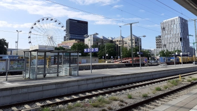 Im Werksviertel, ganz in der Nähe des Ostbahnhofs, dreht sich am 11. Mai das Europa-Rad. Dort warten auch viele Mitmach-Aktionen zum Thema Euorpa. Mitmachen und Mitfahren sind kostenlos. (Foto: mha)