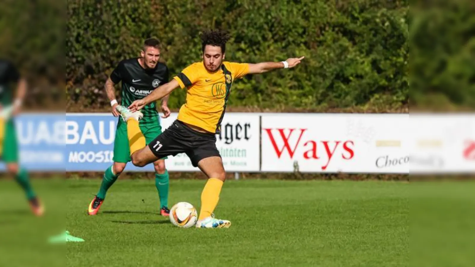 Mit seiner Vorlage zum 3:0 holte Gianluca Andriaccio (hier im Spiel gegen Manching am 1. Oktober) einen Scorerpunkt. Ein Tor gegen Scheyern blieb im verwehrt.	 (Foto: C. Riedel.)
